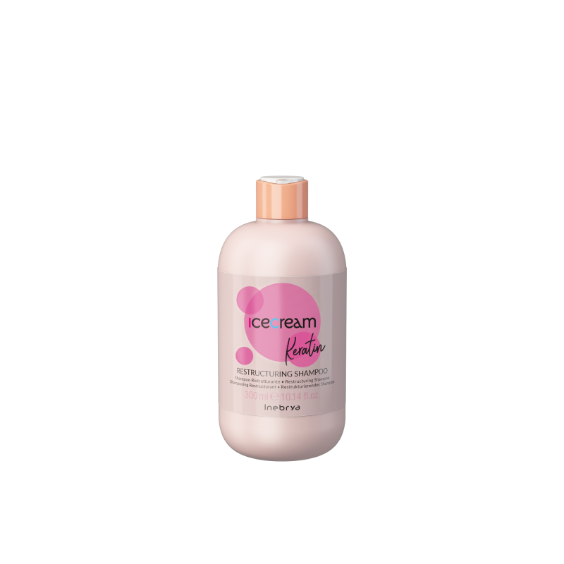 Shampoing professionnel nourrissant et hydratant - Keratin Ice Cream - Inebrya - Maneliss